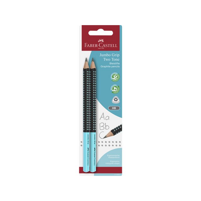 Pencil FC Jumbo Grip BC 2x graphite pencils ass. red/orange, blue/light and