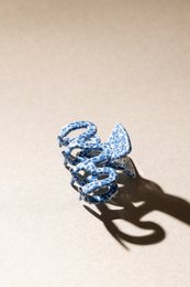 Clip per capelli - denim onda
