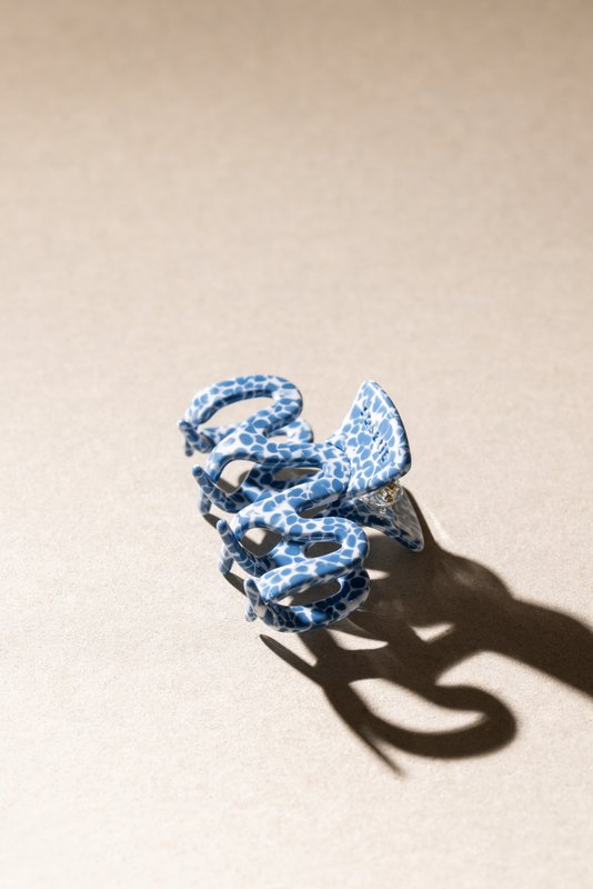 Clip per capelli - denim onda