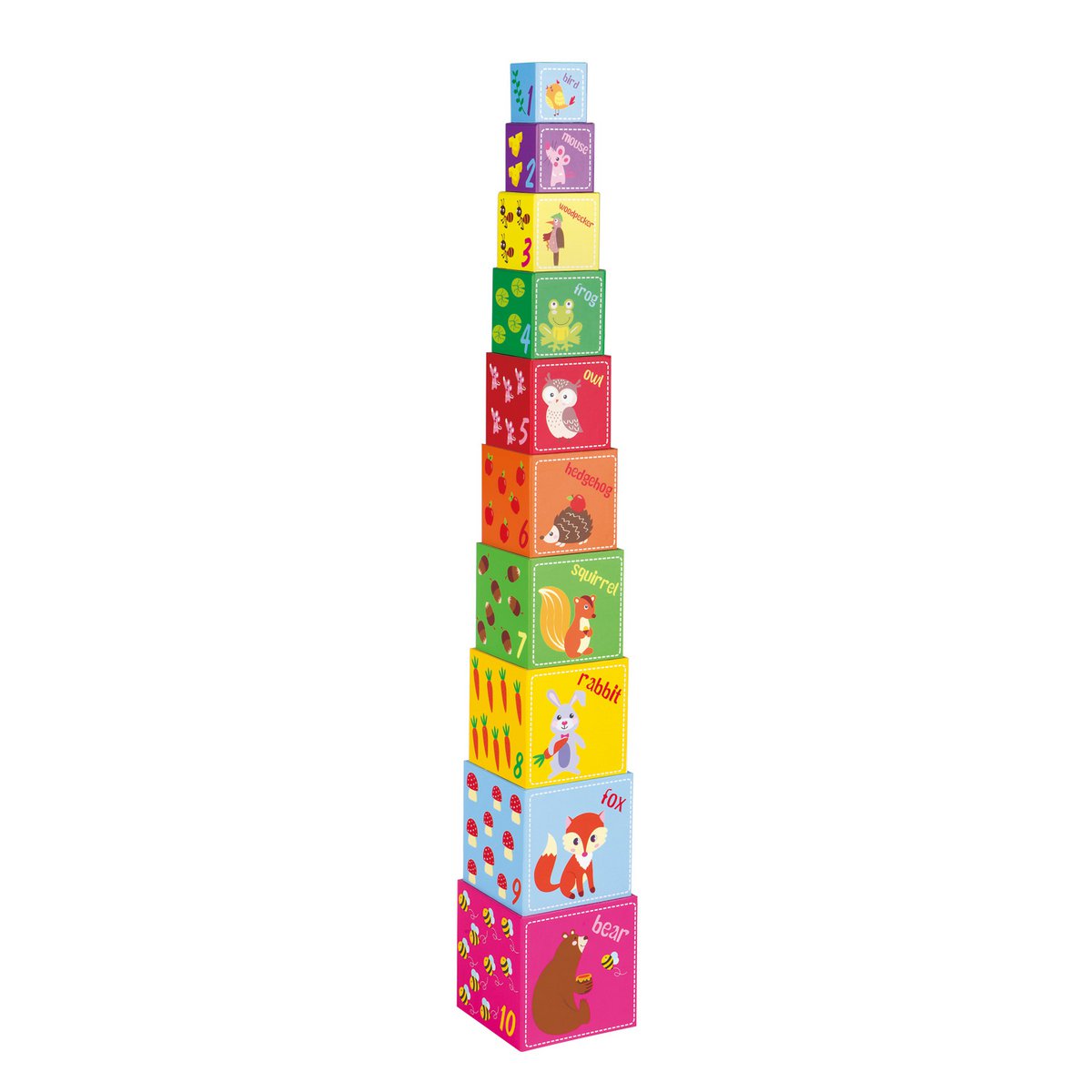 Lelin® Stapelblokken - Bosdieren