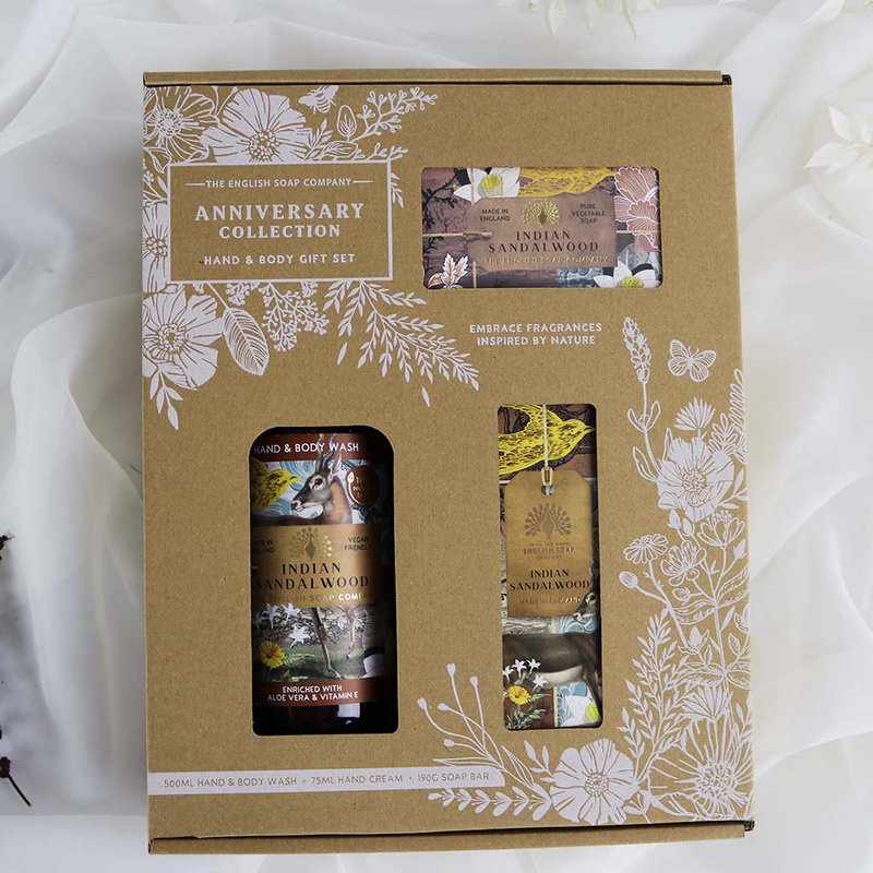 ENGLISH SOAP C° Hand & Body - Zestaw upominkowy - Indyjskie drzewo sandałowe