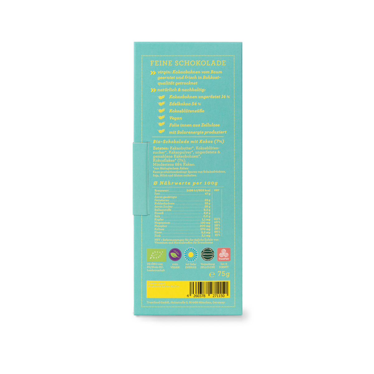 CHOCQLATE organic chocolate COCONUT