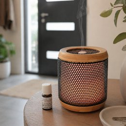 Ultrasonic Diffuser – Elipsia – Originality and Quality – Bamboo and Metal – Healthy Diffusion of Essential Oils – Interior Decoration