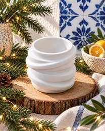 Nur LAVURI TWISTER CUP – Handgefertigter Keramikgefäßbecher für Deko-DIY-Kerze Candledust