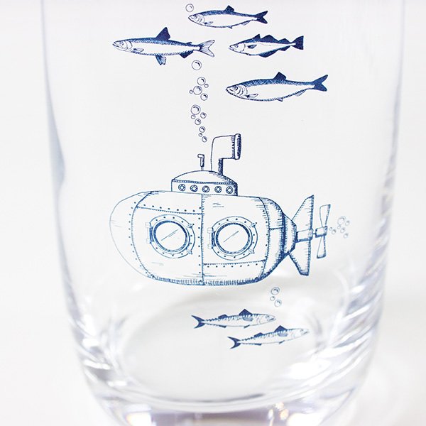 Longdrinkglas aus Kristall „U-Boot“ – maritimes Design, Made in EU