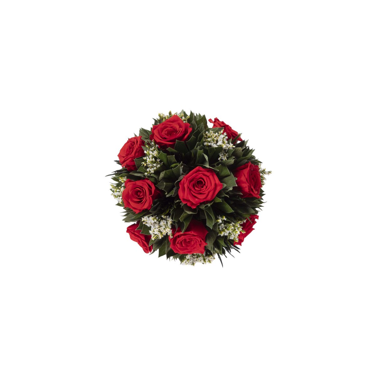 Konservierter Blumenstrauß Rot Ø17 H16,5 cm