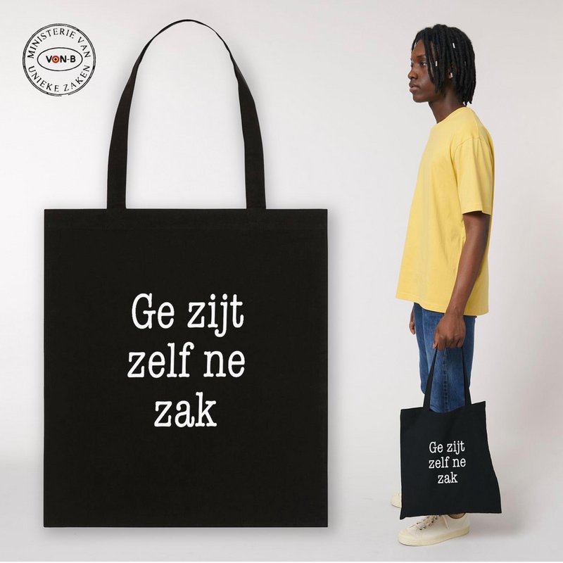 Tote bag - Zwart - Zelf Ne Zak