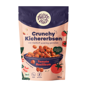 Crunchy Kichererbsen Tomate-Basilikum