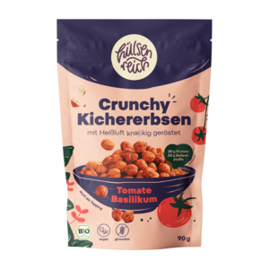 Crunchy Kichererbsen Tomate-Basilikum