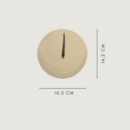 incense holder - incense holder - ceramic - round - slanted - beige - diameter 14.5 cm - incense burner
