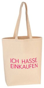 Baumwolltasche ICH HASSE EINKAUFEN