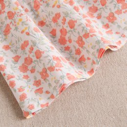 Girl's top in honeycomb with floral print up colour F102-21211371