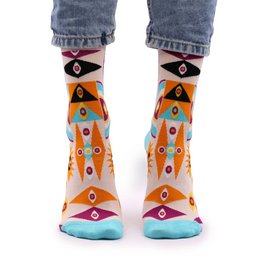 Hop Hare Bamboo Socks (41-46) -Psychedelic Evil Eye