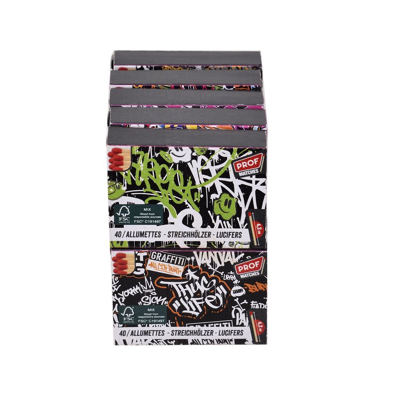 Lot de 10 boîtes de 40 allumettes, Longueur 4.2 cm
