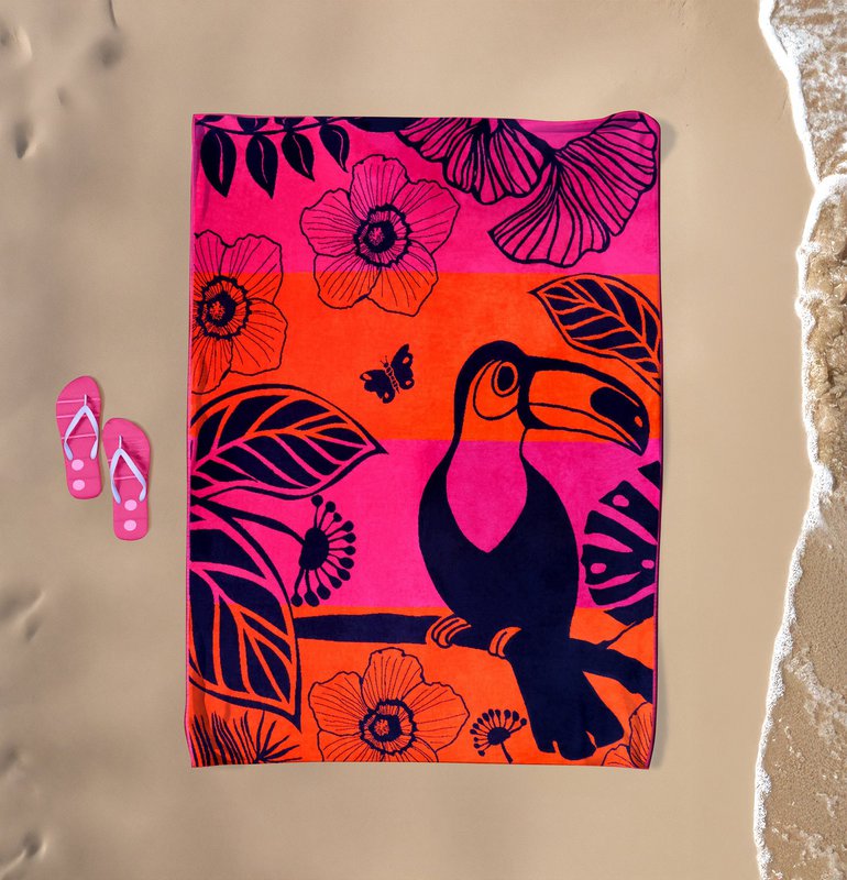 Telo Mare Jacquard FORESTA TROPICALE