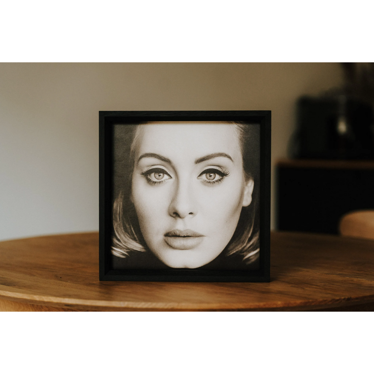 Frame di display da record in vinile in legno, cornice di quercia per arte dell'album da 12 pollici, supporto di copertina LP indipendente per ripiani o pareti