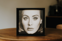 Frame di display da record in vinile in legno, cornice di quercia per arte dell'album da 12 pollici, supporto di copertina LP indipendente per ripiani o pareti