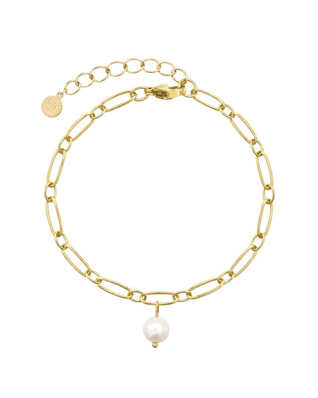 Bracciale a catena di perle d'acqua dolce