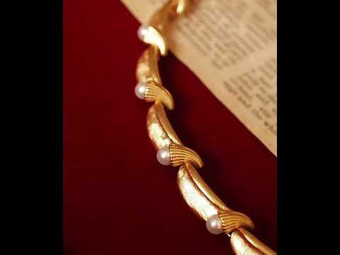 Collar de cinta de perlas de inspiración vintage
