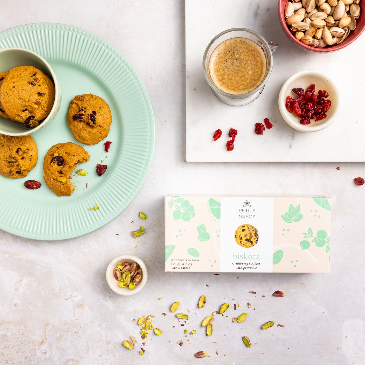 Biskota - Cranberry cookies with pistachio