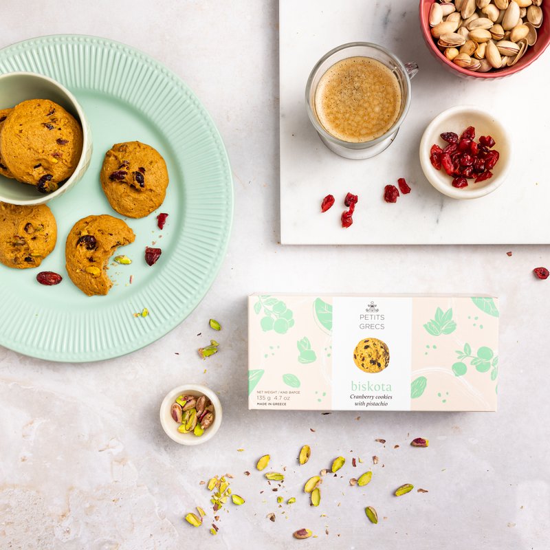 Biskota - Cranberry cookies with pistachio