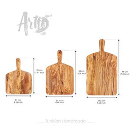 Set of 3 Handmade Olive Wood Cutting Boards