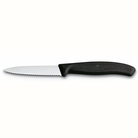 Victorinox Peeler knife serrated black