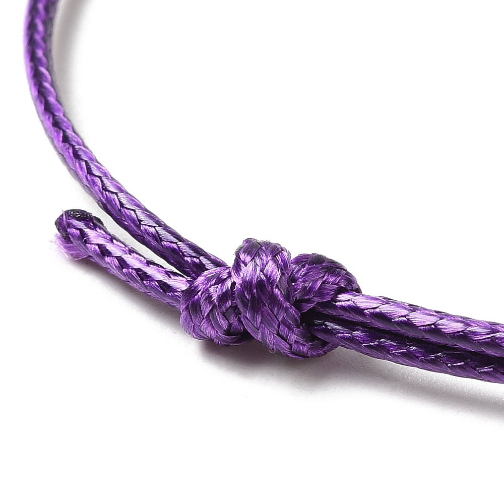 Bracciale regolabile in cordino di poliestere cerato