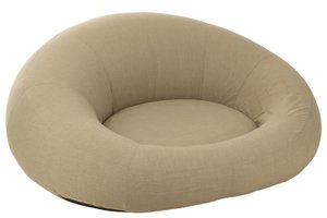 J-Line Mattress Donut Polyethylene Beige