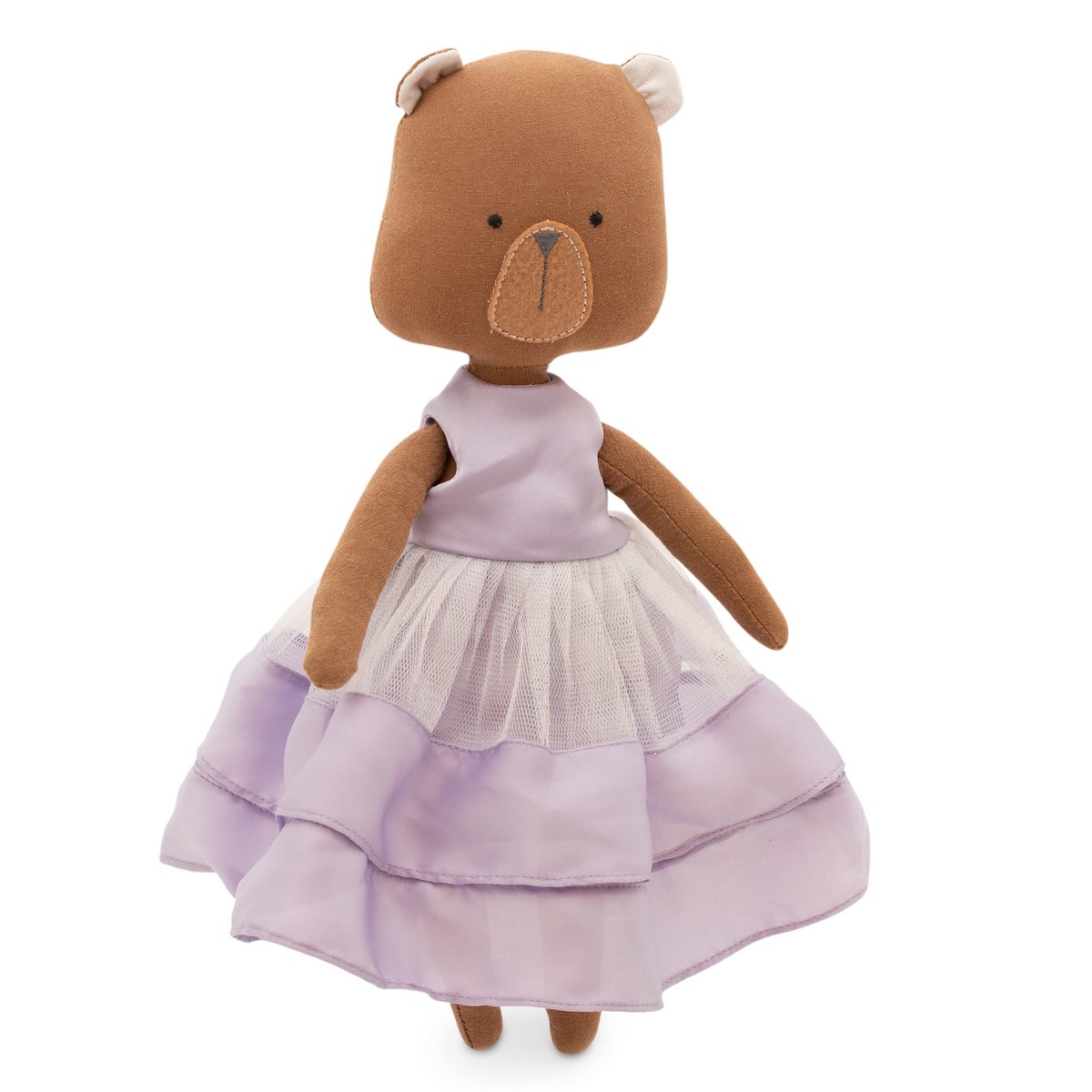 Coton Toy mou, Cotti Motti - Oscar l'ours: Robe violette + conte de sirène bonus (30 cm)