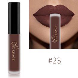 NICEFACE Matte Liquid Lipstick Waterproof Long Lasting Lip Gloss Tint Sexy Red Nude Purple Metallic Lipsticks Makeup Cosmetics