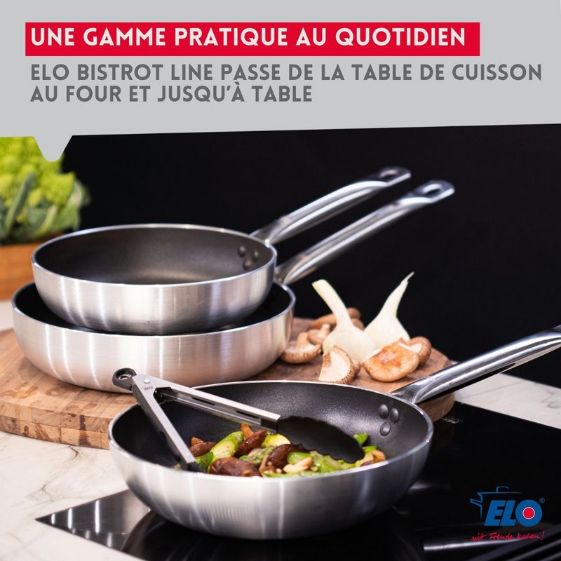 Kogepande med keramisk belægning uden PFAS 32 cm Bistro Line Elo
