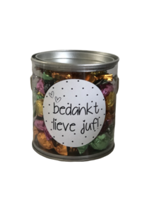 Blikje lieve juf