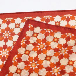 Silk Neckerchief Orange Islamic Art Print