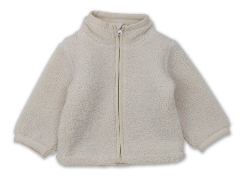 Veste en peluche beige