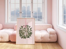 Pink Mistletoe Print, Pink Christmas Plakat, Marrier Plakat, Christmas Plakat, Christmas Print, Mistletoe Print