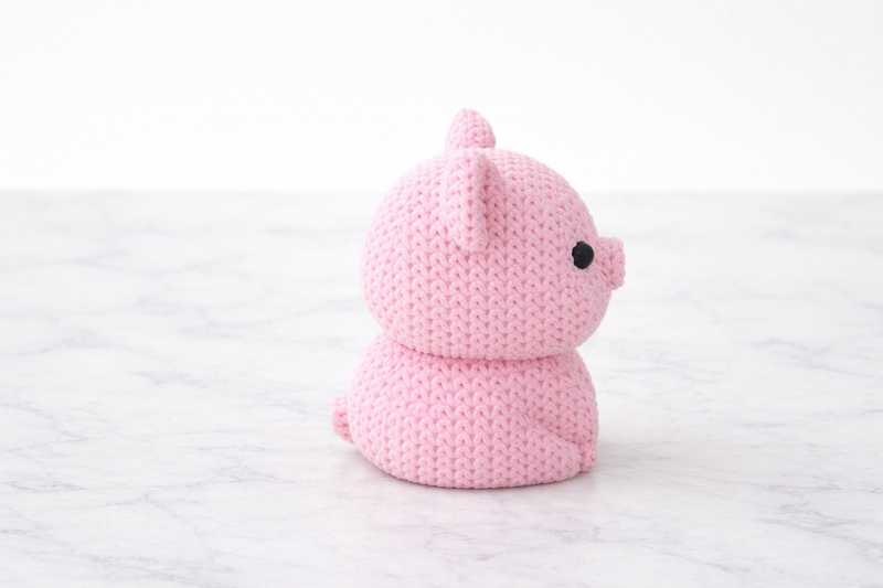 Eterna Wonder – Schweinefigur im Strickstil – Dekoobjekt – Rosa
