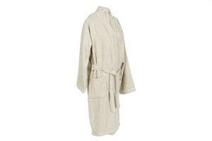 BATHROBE SET 2 COTTON 1X1X1 400GSM WOMEN BEIGE TX210596