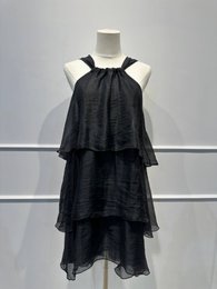 Flæser kjole med stropper og sløjfe Deco - LYOCELL - 7746