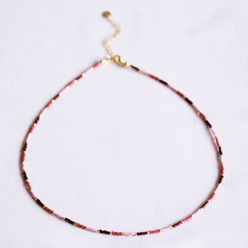 Collana Miyuki - Spezia di ciliegia