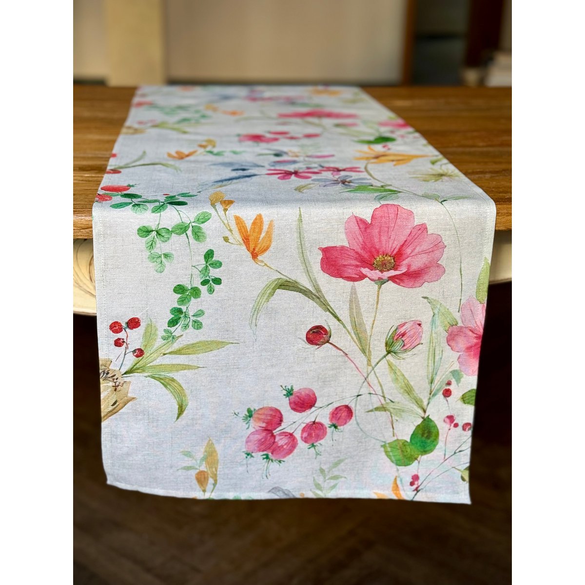 Table Runner, Poly-cotton Mix, Printed | Color in Bloom