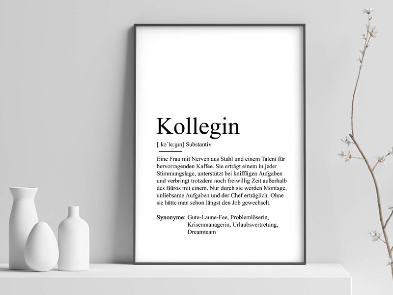 Definitie "collega" poster