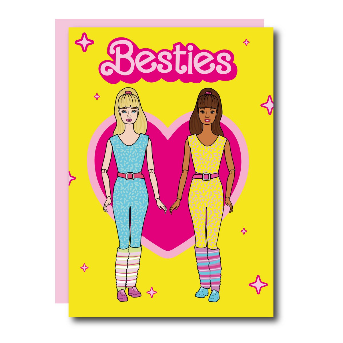 Besties Barbies wenskaart