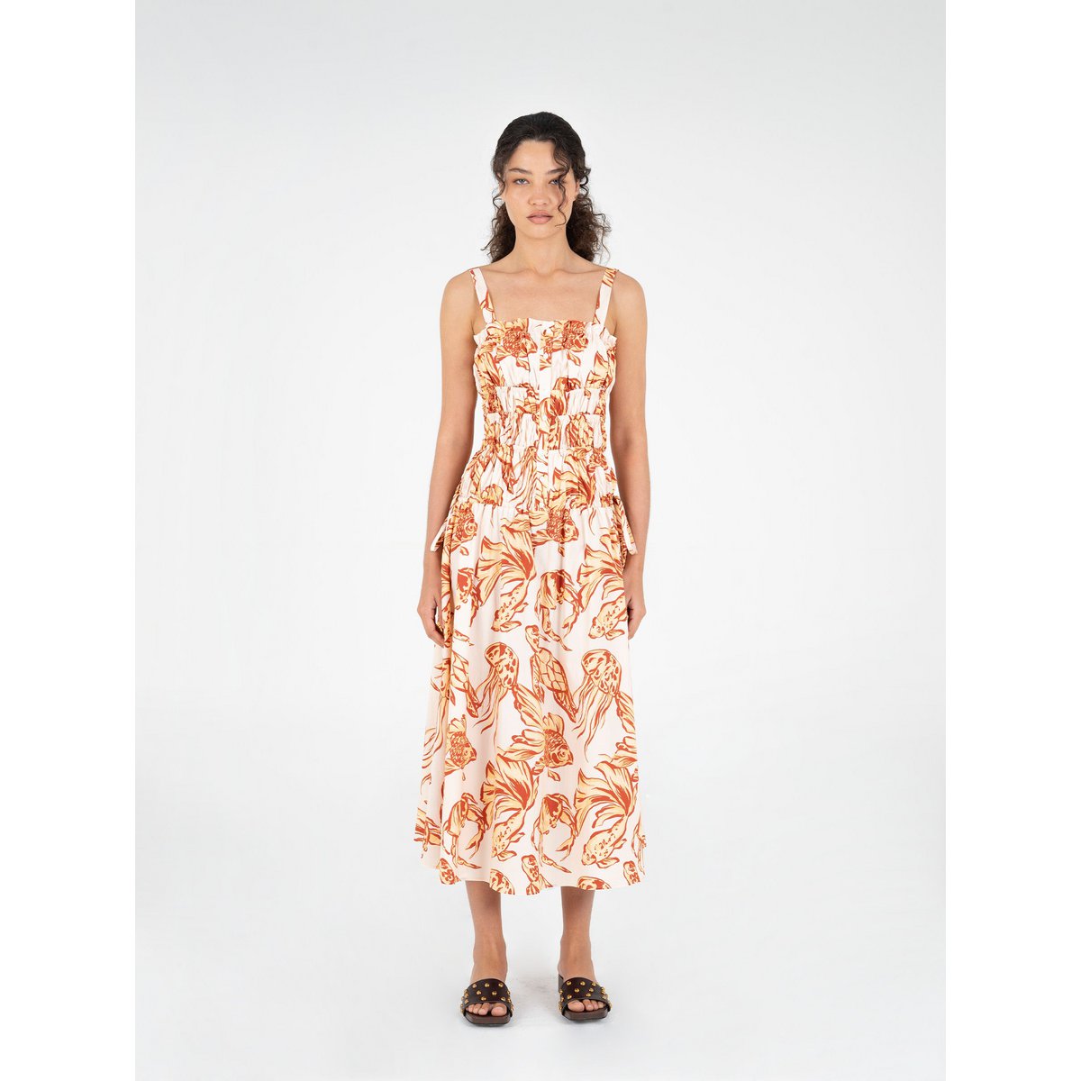 Kleid mit Wilde-Ozean-inspiriertem Print