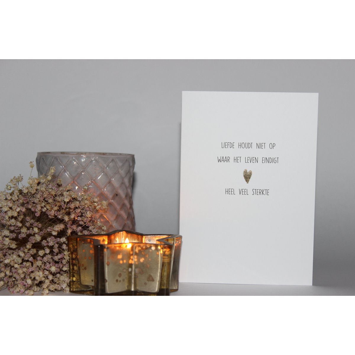 Greeting Card Silence Love doesn't stop where life ends. All the best