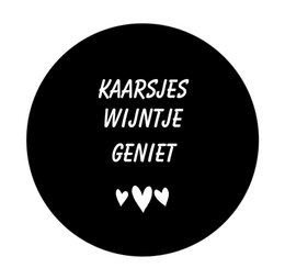 Vægcirkel levende cirkel 'Nyd stearinlys vin'