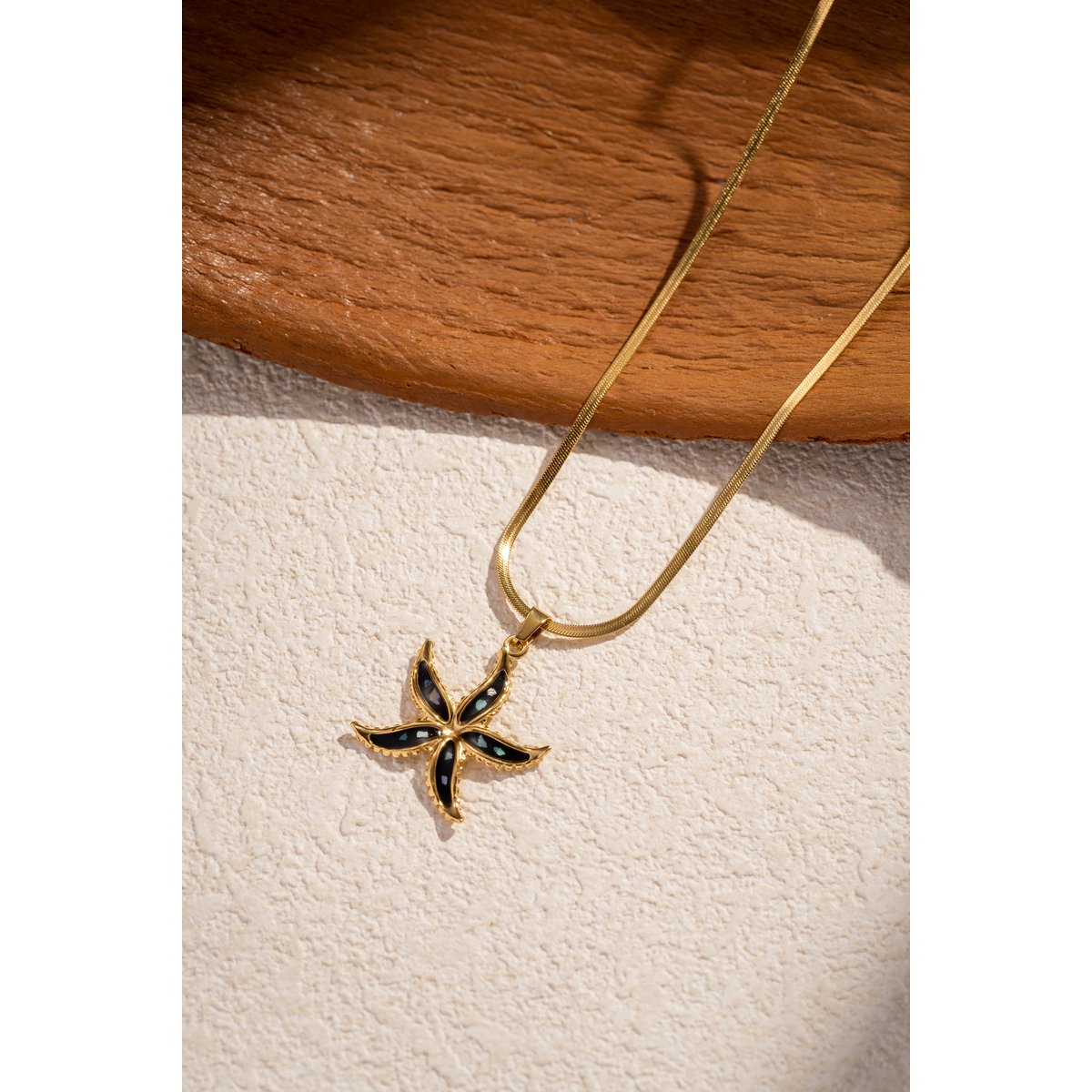 Star necklace Stainless steel golden golden trend summer summer