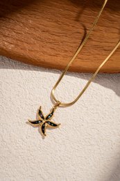 Star necklace Stainless steel golden golden trend summer summer