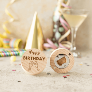 "Happy Birthday" Round Bottle Opener - My Bambou