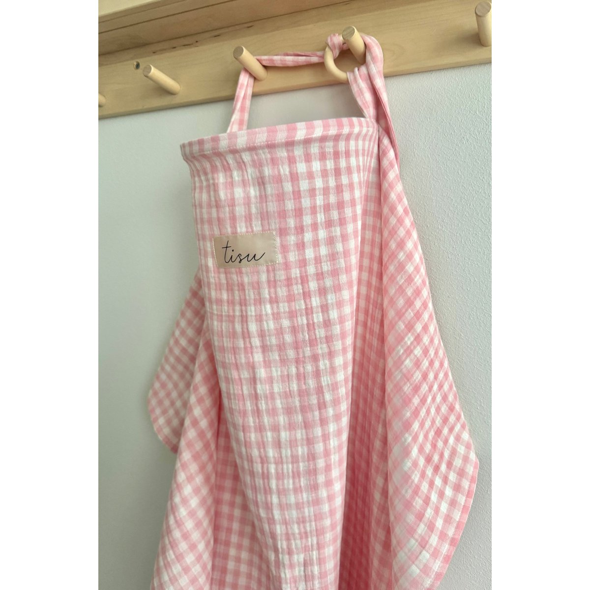 TISU nursing cover, Pink Gingham